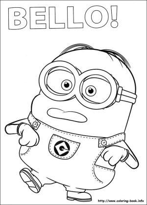 Minion Coloring Pages 4zx5