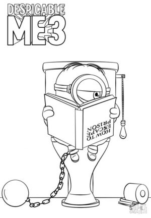 Minion Coloring Pages from Despicable Me 3