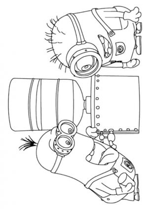 Minion Inventing a New Device Coloring Pages