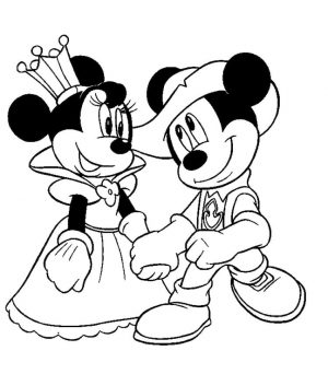 Minnie Mouse Coloring Pages Online Minnie Becomes a Princess for Mickey