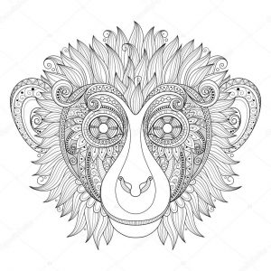 Monkey Coloring Pages for Adults – 90317