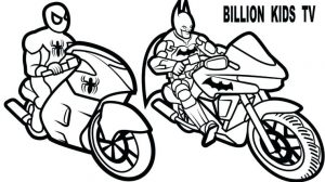 Motorcycle Coloring Pages Batman Motorcycle