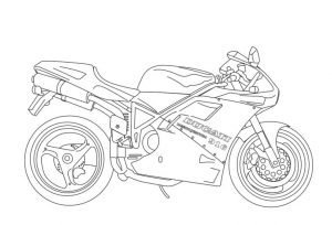 Motorcycle Coloring Pages Free Ducati Super Bike