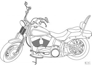 Motorcycle Coloring Pages Harley Davidson Printable