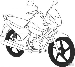 Motorcycle Coloring Pages Honda Cruiser Bike