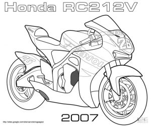 Motorcycle Coloring Pages Honda Moto GP