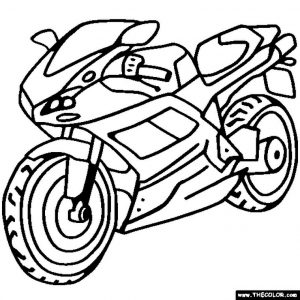 Motorcycle Coloring Pages Kids Printable