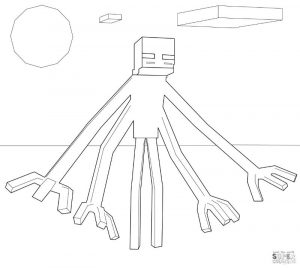 Mutant Enderman Minecraft Coloring Pages mtt1