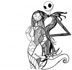 Nightmare Before Christmas Coloring Pages Free cfv1