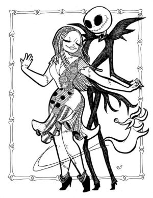 Nightmare Before Christmas Coloring Pages Free mkl5