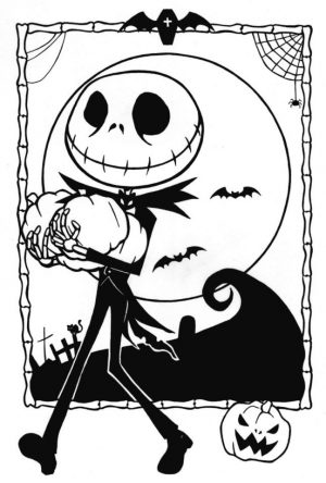 Nightmare Before Christmas Coloring Pages Free njm3