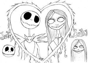 Nightmare Before Christmas Coloring Pages Halloween plm6