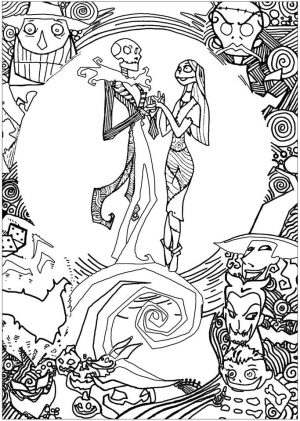 Nightmare Before Christmas Coloring Pages Hard 6poi