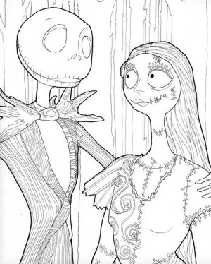 Nightmare Before Christmas Coloring Pages for Grown Ups 5tgb