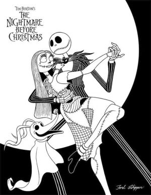 Nightmare Before Christmas Coloring Pages huk3
