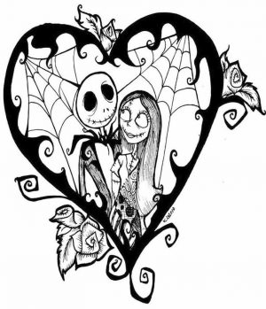 Nightmare Before Christmas Coloring Pages lip1