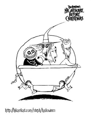 Nightmare Before Christmas Coloring Pages to Print 1asd