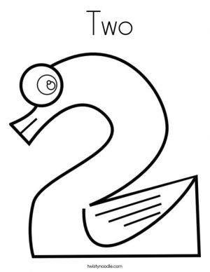 Number 2 Coloring Page – 2gat2