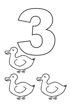 Number 3 Coloring Page – 3gs3a
