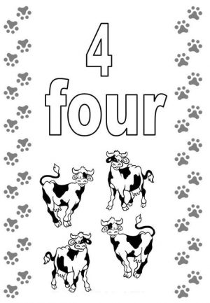 Number 4 Coloring Page – 4a74m