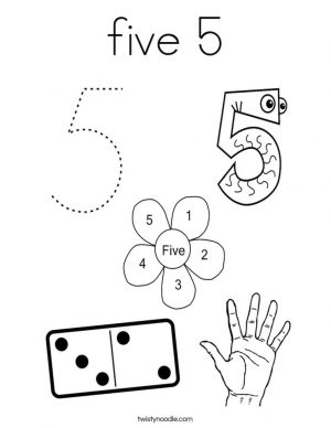 Number 5 Coloring Page – 5hd51