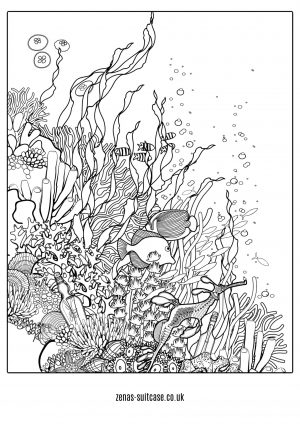 Ocean Coloring Pages for Adults Under the Sea Lives