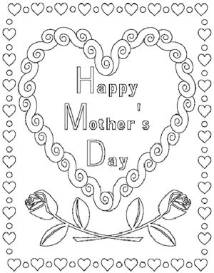 Online Printable Mother’s Day Coloring Pages for Adults – 07021