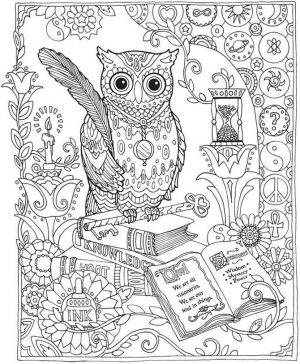 Owl Adult Coloring Pages Free Printable ob62