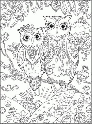 Owl Adult Coloring Pages Free Printable oc82