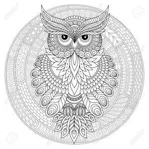 Owl Coloring Pages for Grown Ups Free to Print mo68