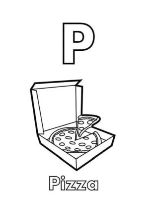 P Is for Pizza Coloring Pages bxo7