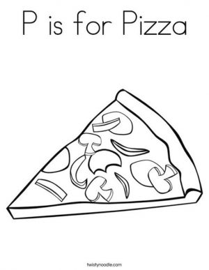 P Is for Pizza Coloring Pages msh2