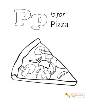 P Is for Pizza Coloring Pages plc6