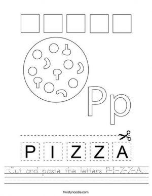 P Is for Pizza Coloring Pages sqr8