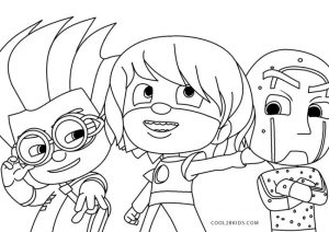PJ Masks Coloring Pages Black and White The Three Villains