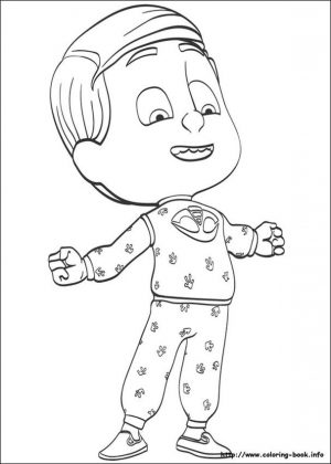 PJ Masks Coloring Pages Free Printable Gecko Is a Strong Boy