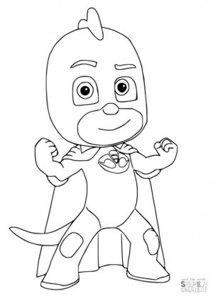 PJ Masks Coloring Pages Gecko The Dinosaurs Kid