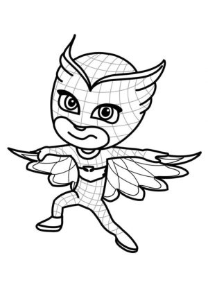 PJ Masks Coloring Pages Printable Owlette Ready to Fly