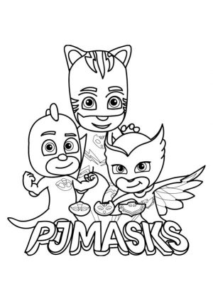 PJ Masks Coloring Pages Printable Strong Kid Superheroes