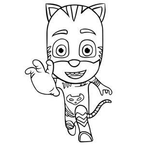 PJ Masks Coloring Pages to Print Catboy Ready for Action