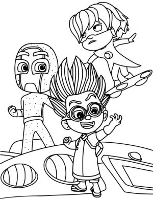 PJ Masks Coloring Pages to Print Here Come the Villains