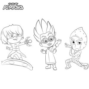 PJ Masks Coloring Pages to Print The Villains in PJ Masks