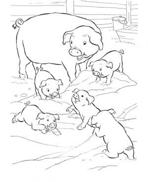 Pig Coloring Pages to Print Out – 99310