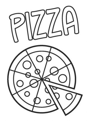 Pizza Coloring Pages Printable P Is for Pizza