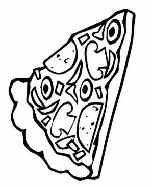 Pizza Toppings Coloring Pages A Slice of Tasty Pizza