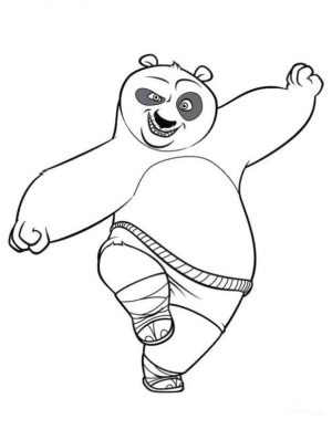 Po The Most Popular Panda Coloring Page