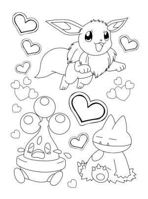 Pokemon Eevee Coloring Pages Online 2dc3
