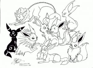 Pokemon Eevee Coloring Pages to Print 0pt1