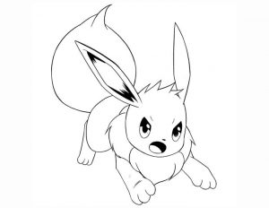 Pokemon Eevee Coloring Pages to Print 9ij0