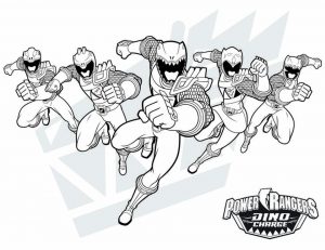 Power Ranger Dino Force Coloring Pages for Kids – 74820